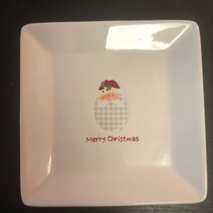 Squared Christmas Dessert Plates  - 4 designs - 7” x 7”